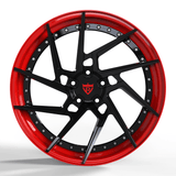 Design your own custom forged Tesla wheels with RVRN lightweight 2 piece multi spoke wheel engineering and premium finishes