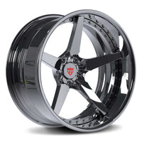 RVRN RV-DF14 deep dish 5 spoke forged wheels for Chevrolet Camaro ZL1 with chrome finish