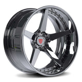 RVRN RV-DF14 deep dish 5 spoke forged wheels for Chevrolet Camaro ZL1 with chrome finish