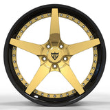 5 spoke rims for Corvette C8, custom forged 2-piece wheels series RV-DF14, design your own wheels