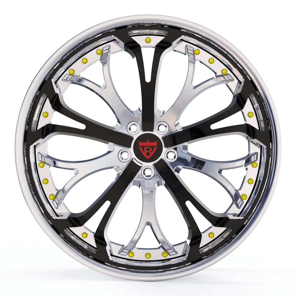 RV-DL09 Custom Forged 2-Piece Lincoln Rims | Chrome Black Wheels – RVRN ...