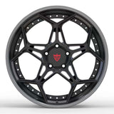 RVRN RV-DR01 lightweight forged Y spoke wheel with deep dish profile for McLaren 720S in gunmetal with black