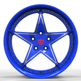 Chrome RV-DR02 star wheels, deep lip forged design for Chevrolet performance applications