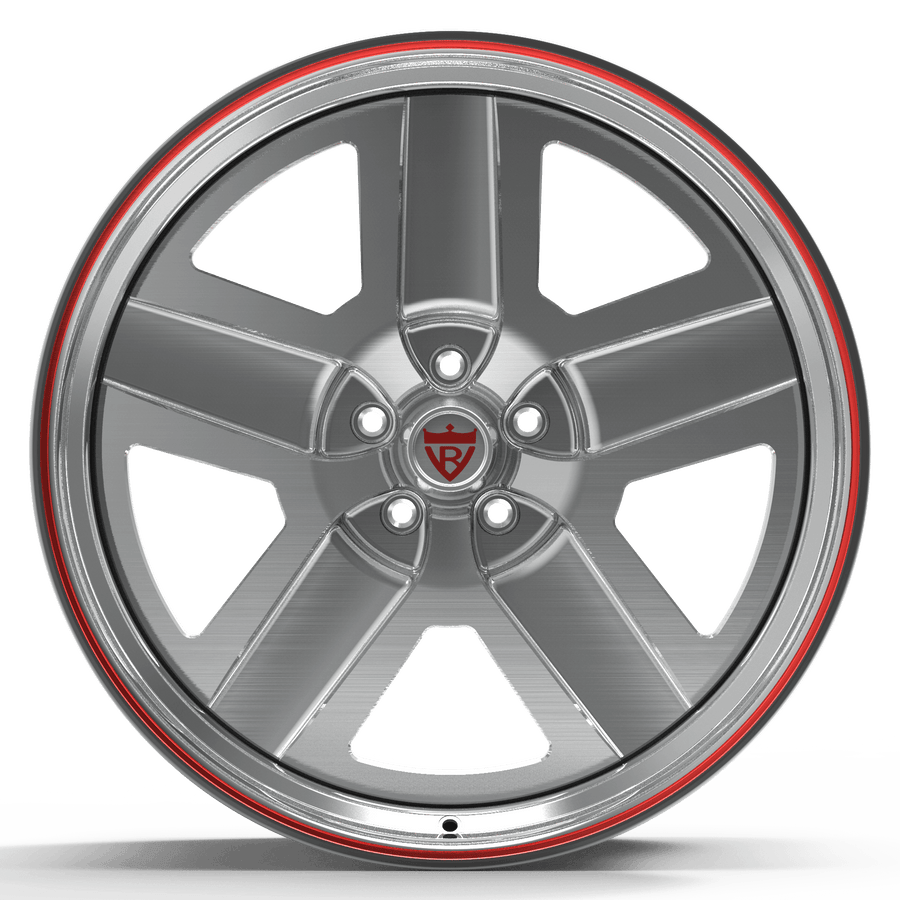 RVRN RV-DR03 forged deep dish truck wheel with classic 5-spoke design for Chevy Silverado 1500 custom fitment