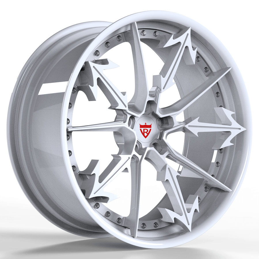 RVRN RV-DR082 10 spoke forged BMW M4 wheels in white finish with lightweight performance styling