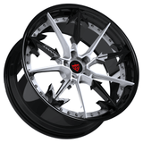 RVRN RV-DR082 10 spoke forged Maserati Ghibli wheels in black and white finish with custom fitment design