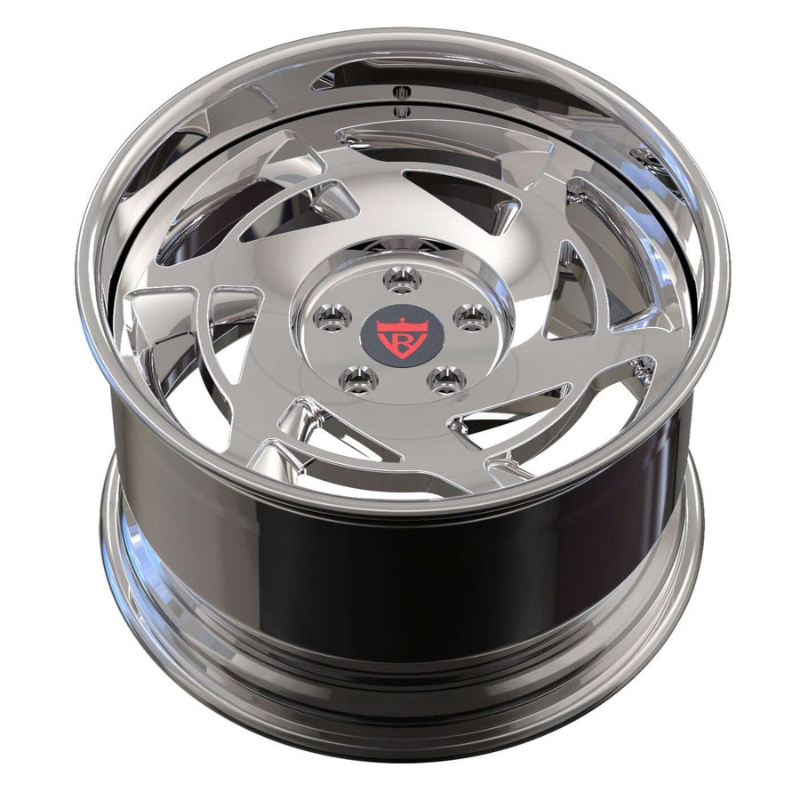 RVRN RV-DR155 old school forged directional chrome wheel with deep dish styling for 1970 Chevrolet Chevelle SS 454 LS6