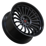 Lexus GS RVRN RV-DR671 black forged multi spoke wheel featuring a custom 2-piece lightweight performance design