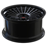 Lexus GS custom black wheels by RVRN featuring the RV-DR671 forged 2-piece multi spoke wheel design