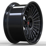 RVRN RV-DR671 black multi spoke forged wheel with detailed 2-piece construction for premium performance vehicles