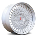 RVRN RV-DR91 custom forged old school rims for Chevrolet, all white finish, classic muscle wheel design with deep lip