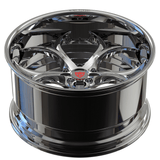 RVRN RV-DS016 Chevy Chevelle chrome deep dish wheels showcasing step lip design, forged construction and aggressive fitment