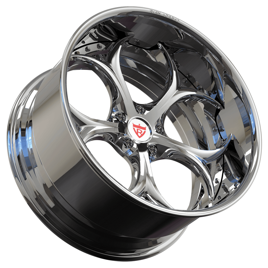 RVRN RV-DS016 Chevy Chevelle forged wheels featuring chrome deep dish design, concave profile and premium 2-piece styling
