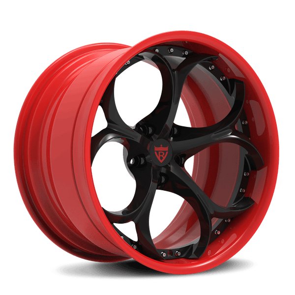 RVRN RV-DS016 Alfa Romeo deep dish forged wheels for Alfa Romeo Giulia in red and black finish with lightweight performance and custom forged construction