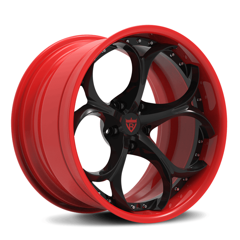 RVRN RV-DS016 Alfa Romeo deep dish forged wheels for Alfa Romeo Giulia in red and black finish with lightweight performance and custom forged construction