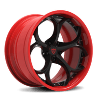 RVRN RV-DS016 Alfa Romeo deep dish forged wheels for Alfa Romeo Giulia in red and black finish with lightweight performance and custom forged construction