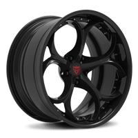 RVRN RV-DS016 custom Tesla Model S wheels with black 2 piece forged wheel design and lightweight performance construction