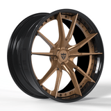 C8 Corvette forged wheels by RVRN RV-DS477 black with bronze lightweight custom forged rims
