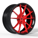 RVRN RV-DS477 Audi forged wheels red with black custom multi spoke lightweight forged rims for Audi S5 and RS5 builds