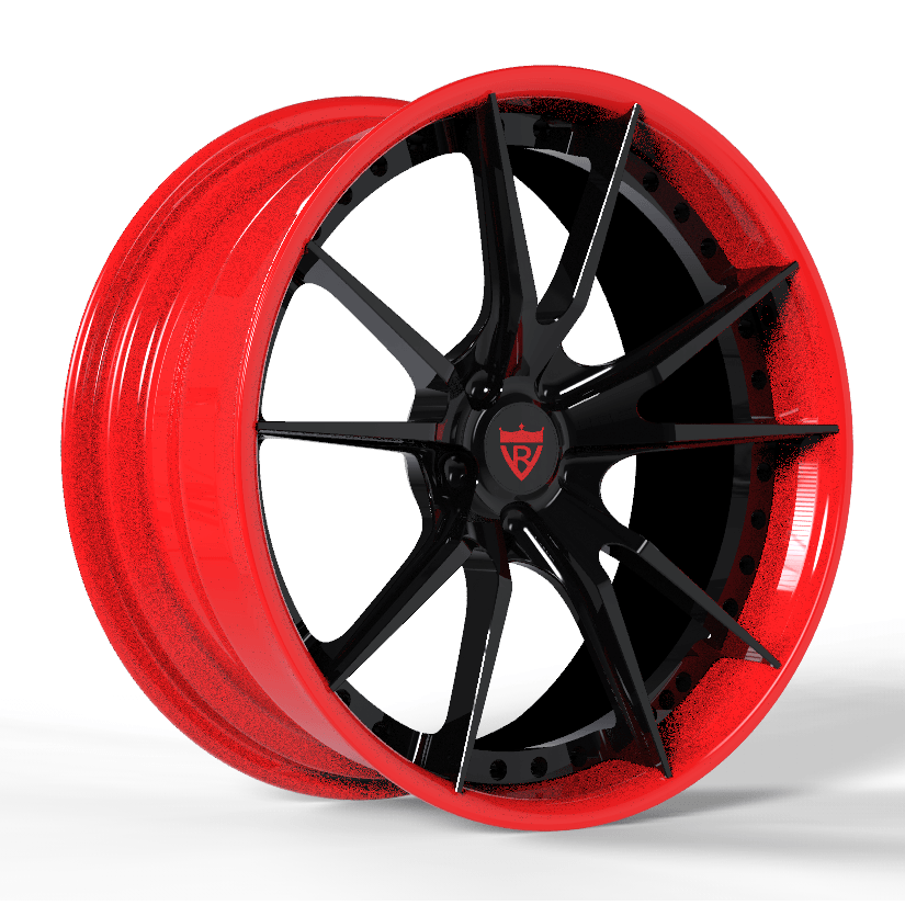 RVRN RV-DS477 custom forged Corvette wheels featuring lightweight forged construction and aggressive multi spoke styling