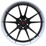 RVRN RV-DS477 staggered forged BMW performance wheels black with white custom multi spoke rims