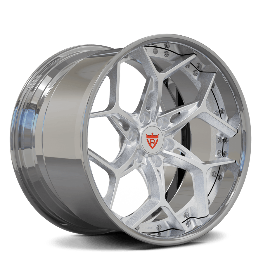RVRN RV-DV03 forged 6-lug Y spoke Viper wheels in brushed aluminum finish for Dodge Viper custom fitment