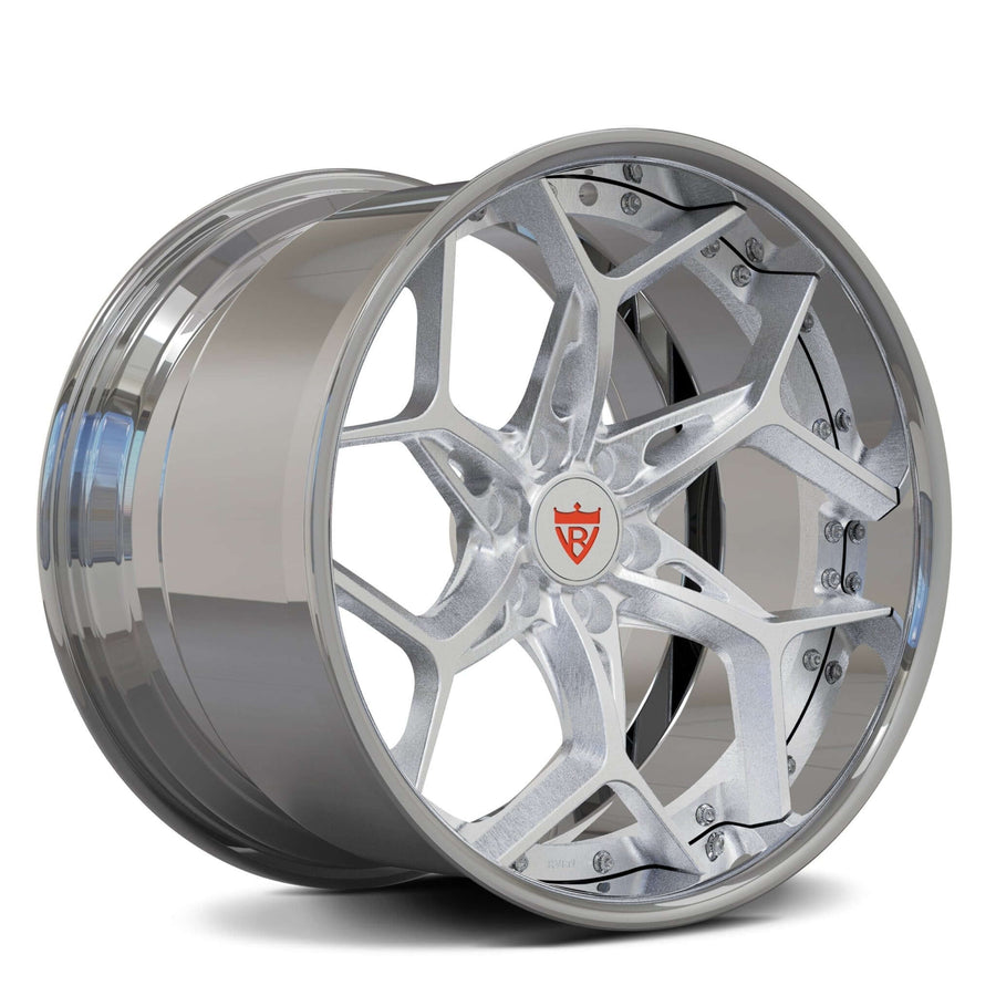 RVRN RV-DV03 deep concave forged Viper wheels with chrome finish and custom 6-lug design