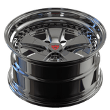 RVRN RV-DV70 custom forged 2-piece 5 spoke deep dish chrome wheel for a 1969 Ford Mustang Boss 429, designed for classic performance builds and old-school styling
