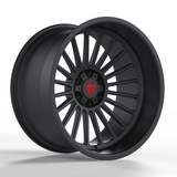 RVRN RV-HR88 black and blue forged 6 lug truck wheel with deep lip styling and custom forged performance design