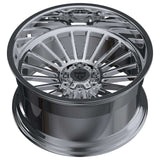 RVRN RV-HR88 chrome wheels for Chevy Silverado 1500, custom forged deep dish rims with aggressive fitment and show-quality finish