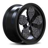 Grey with black custom forged performance rims for Dodge Charger Scat Pack and Hellcat applications by RVRN Wheels
