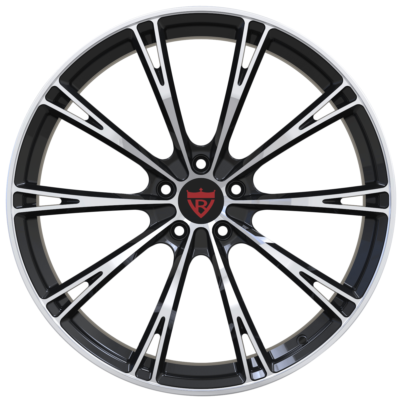 RVRN RV-MA61 polished finish custom Corvette forged wheels delivering premium look and lightweight performance
