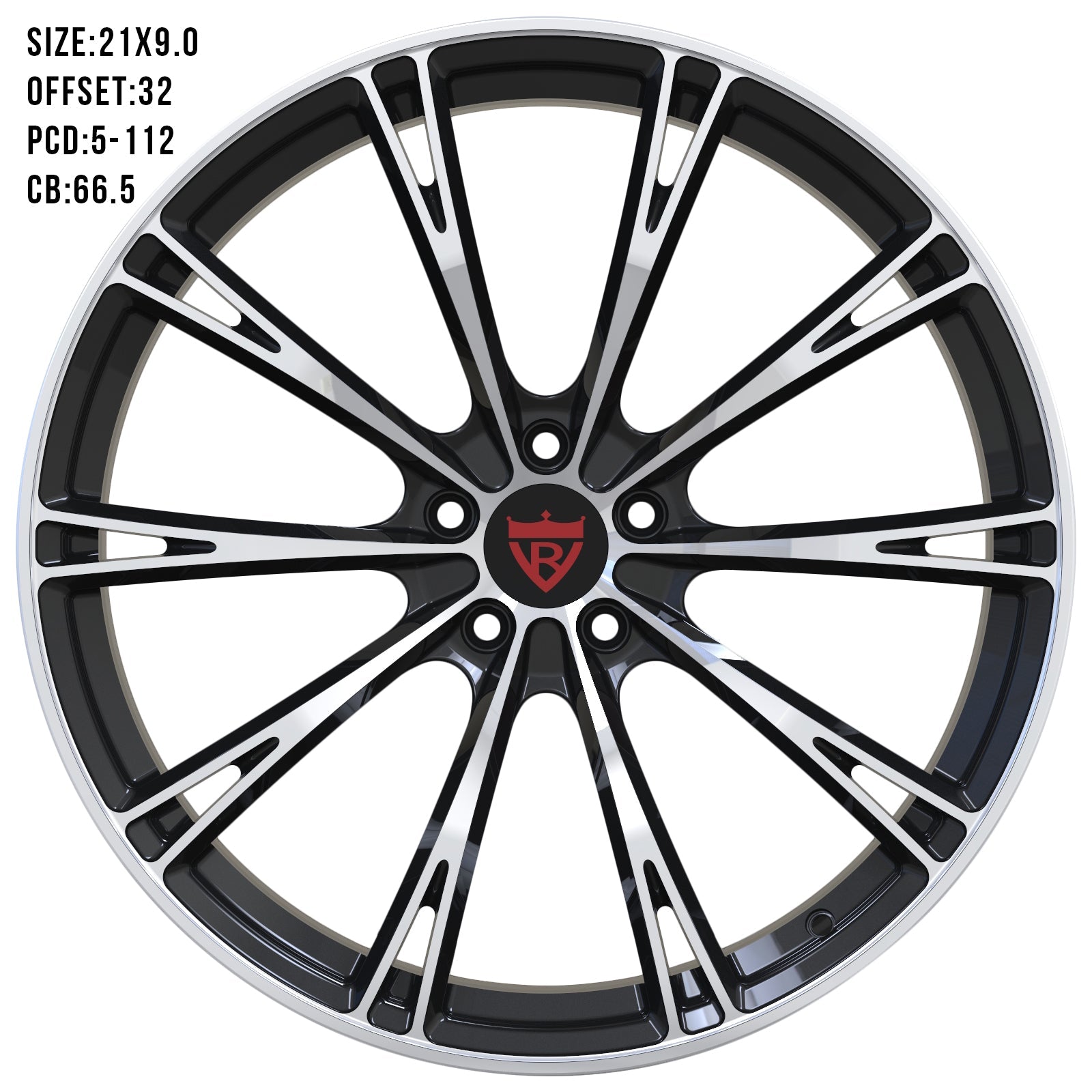 custom polished Corvette C8 wheels RV-MA61 engineered by RVRN for lightweight and aggressive stance