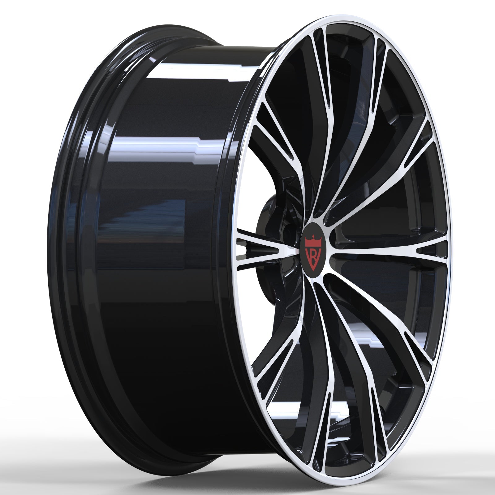 polished monoblock forged wheel RV-MA61 showing clean spoke design and premium finish quality