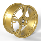 RVRN RV-MA62 gold 5 spoke wheels for C8 Z06, custom forged 1-piece construction with performance-focused design