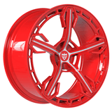RVRN RV-MA62 5 spoke forged red wheel for Corvette C8 Stingray, lightweight custom wheel engineered for performance fitment