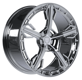 RVRN RV-MA62 5 spoke forged chrome wheel for McLaren 720S, custom high-performance wheel design with lightweight construction