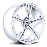 RV-MA62: CUSTOM FORGED 1 PIECE WHITE WHEELS