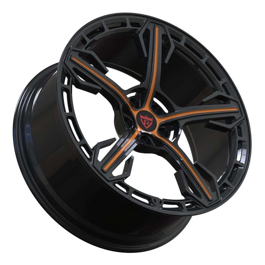 BMW compatible RVRN RV-MA62 white forged rims with custom 5 spoke wheel styling and performance fitment