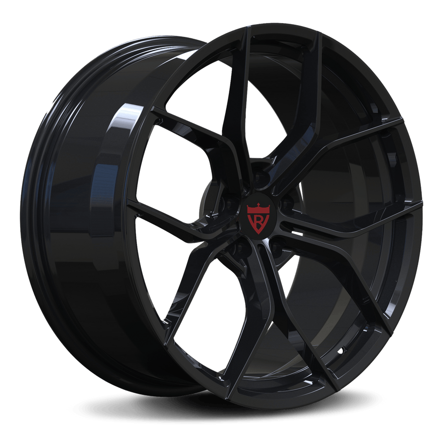 RV-MA72 custom forged 1-piece deep concave wheel on Porsche-style high-performance car, lightweight design, RVRN wheels