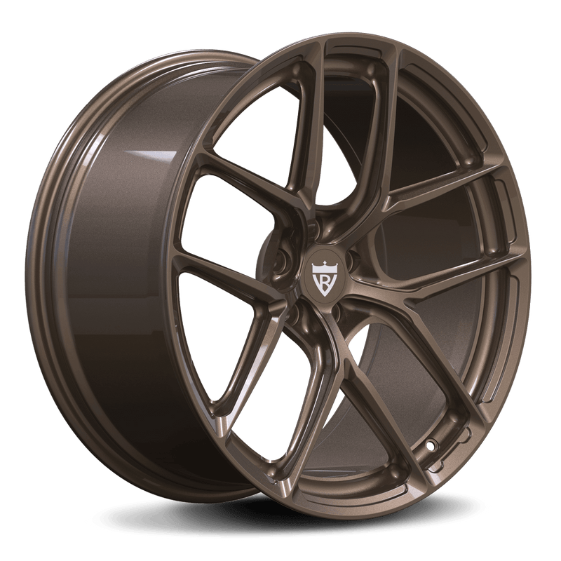 RVRN RV-MB183 custom 1-piece forged Y spoke wheels for BMW M3 in Bronze finish, lightweight performance construction and precision fitment