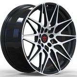 RVRN RV-MB220 Mercedes-Benz forged Y spoke wheels in black, custom 1-piece forged wheels with lightweight performance construction