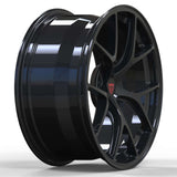 RVRN RV-MB301 gloss black forged wheels for BMW M3, highlighting detailed Y spoke design, precision machining, and lightweight performance features.