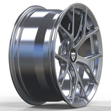 Custom forged RV-MB380 BMW M3 rims with Y spoke styling and gloss silver lightweight wheel finish