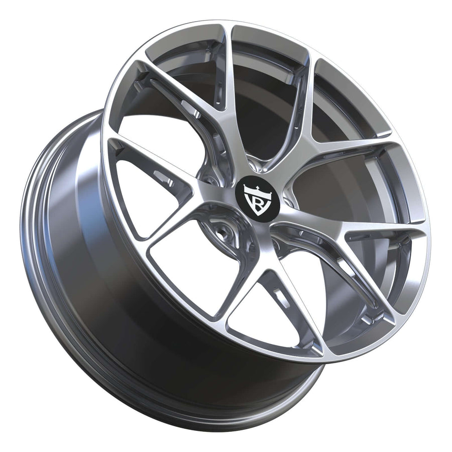 RVRN RV-MB380 lightweight forged wheels for BMW M3 featuring Y spoke design and gloss silver custom finish