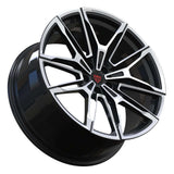 RVRN RV-MB38F custom forged Y spoke wheels for BMW 7 Series with gloss black polished finish, engineered for premium performance styling