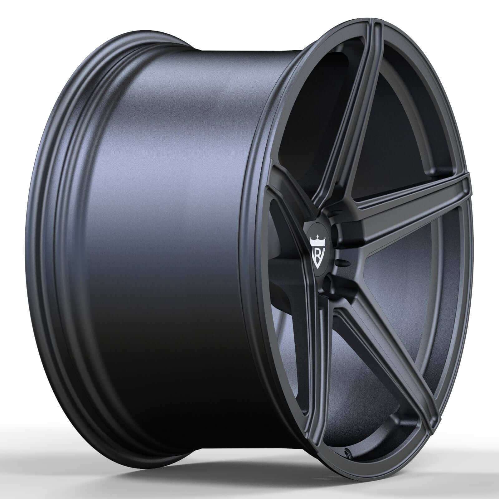 premium finish RVRN forged 5 spoke wheels designed for lightweight high performance vehicles
