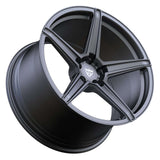 forged 5 spoke wheels designed to maximize brake clearance for high performance vehicle setups