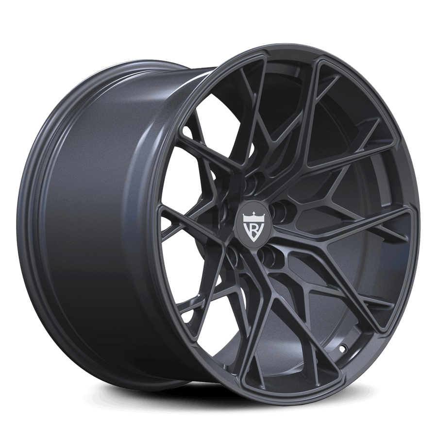 RVRN RV-MB625 custom forged concave wheels for Corvette in gunmetal finish, deep concave performance design