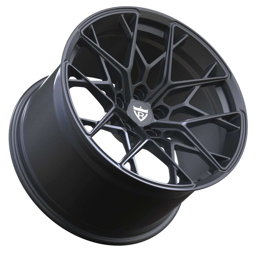 RVRN RV-MB625 lightweight forged concave wheels for Mustang, gunmetal color, aggressive deep concave profile